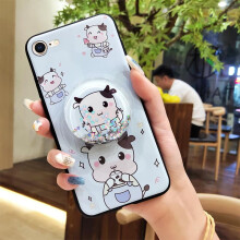 Capa para celular compatível com iPhone 7/8/SE2020/SE2 – Suporte com glitter, TPU resistente a impactos, design de desenho animado com areia