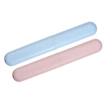 2 Pcs, Traveling Toothbrush Holders Case, PP Toothbrush Case for Travel Business, Blue, Pink, 8.07"x1.22"x0.83"