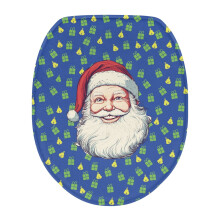 Housses de couvercle de toilette Père Noël – Douces, lavables, compatibles avec la plupart des couvercles standards et assorties aux décorations