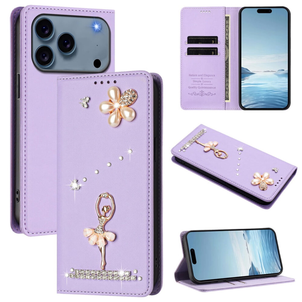 Rfid Blocking Ballet Girl Flip Wallet For Iphone 17 Pro Max 9065194873350