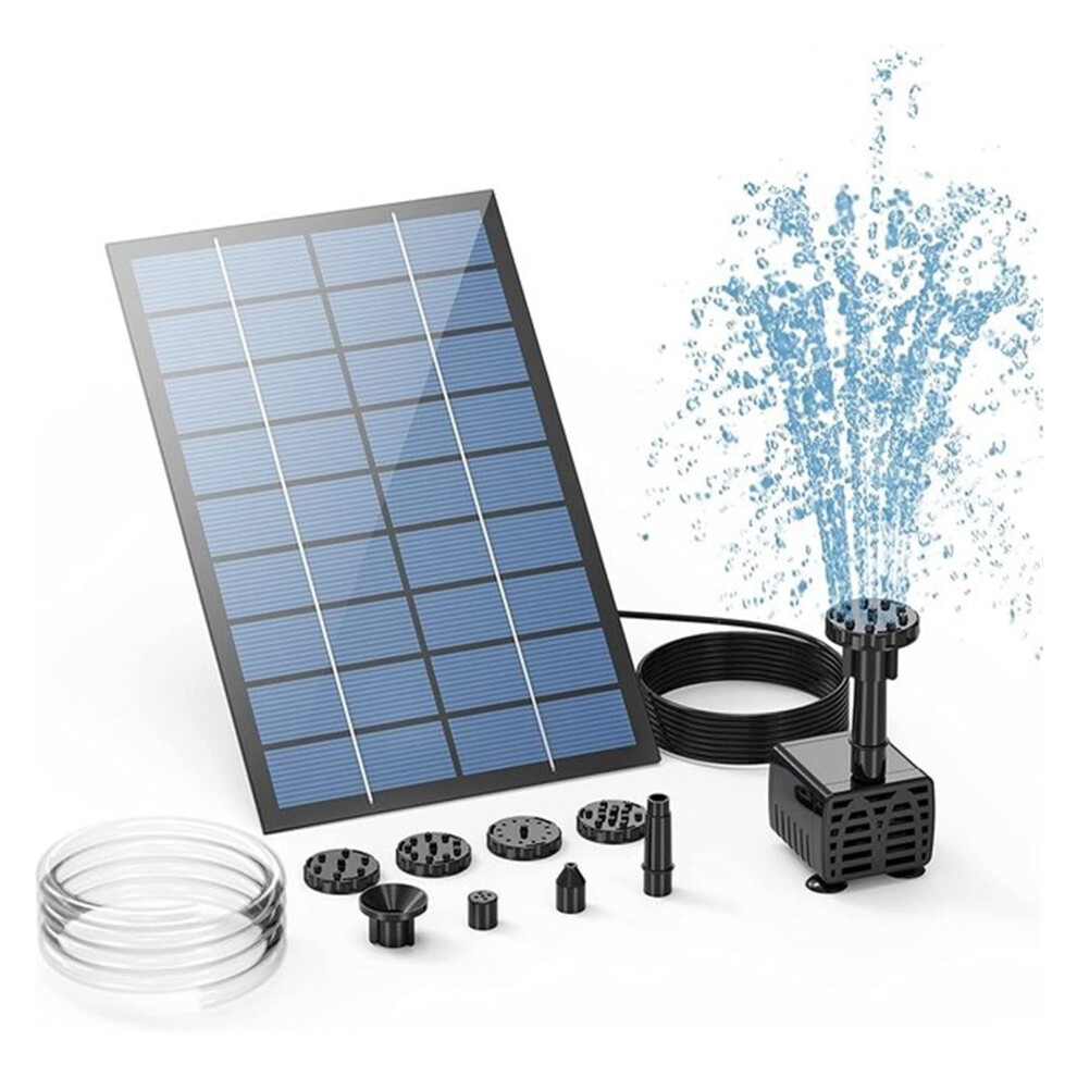 Solar Fountain Pump, Solar Water Pump Floating Fountain With 6 Nozzles, For Bird Bath, Pond Or Garden Solar Aerator Pump,Multi-Install Methods 9136381491814