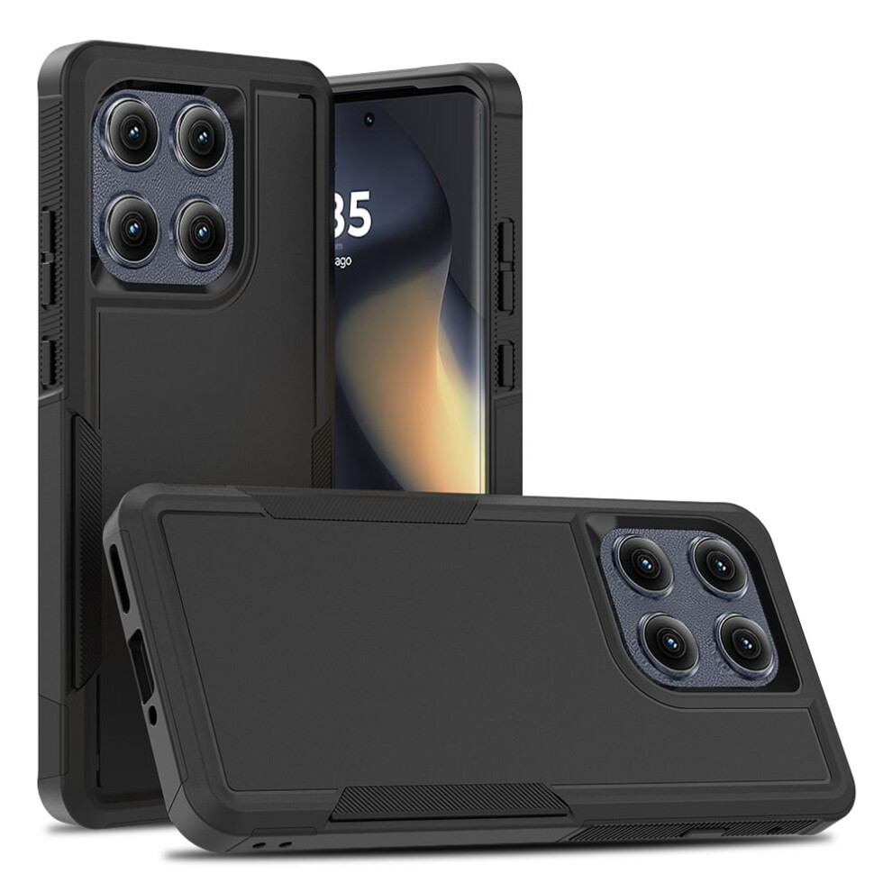 Defender Case For Motorola Moto Edge 2025 Â Heavy Duty 1-In-1 Rugged, Dustproof, Shockproof, Non-Slip Bumper Cover Black 9482726211976