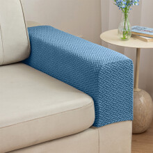 Sofaarmlehnenbezüge, Armlehnenbezug für Sofas, waschbare Armlehnenbezüge mit Drehverschlüssen, weich, hautfreundlich für Haustiere (Textur Blau,