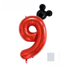 Juego de globos de anime Mickey con 9 números (9 piezas)