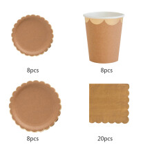 Sustainable Hot/Cold Food Bowls, Environmentally Friendly Biodegradable Paper, Safe Non-Toxic Rustic Style Drinkware, Leakproof Kraft Paper Cups with