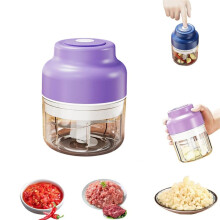Mini hachoir à ail, hachoir à légumes électrique 350 ml, violet