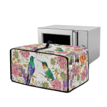 Housse de four grille-pain à motif floral colibri, résistante aux taches