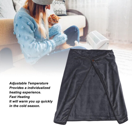 USB Heated Blanket - Adjustable Grey 14.6-15.4 oz 2