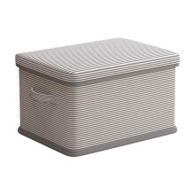Clothing Storage Box Lidded Organizer Large Household Clothes and Pants Storage Basket Wardrobe Layered Folding Organizer(B)