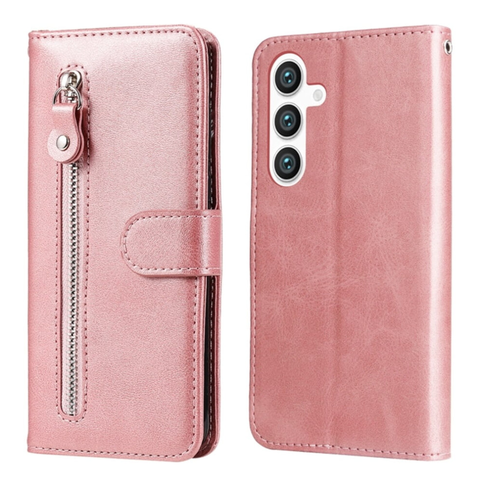 Compatible With Samsung Galaxy S25+ 5G 6.7" Wallet Case Â Leather, Multi-Card Slots & Zipper Pocket Pink 9327961814646
