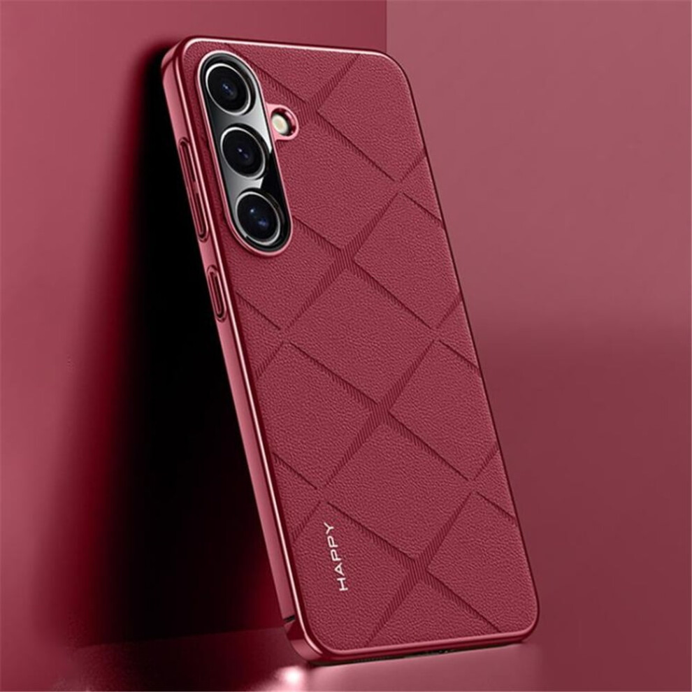 Samsung Galaxy S24 5G Leather Phone Case Red 908436758215