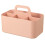 Stackable Portable Organizer Bins: Multi-Purpose Storage for Home & Office Pink 1