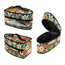Tropical Flowers Handheld Steam Iron Storage Bag Lightweight Travel Bag 11.8x6.69x5.5 In Home, Case Only