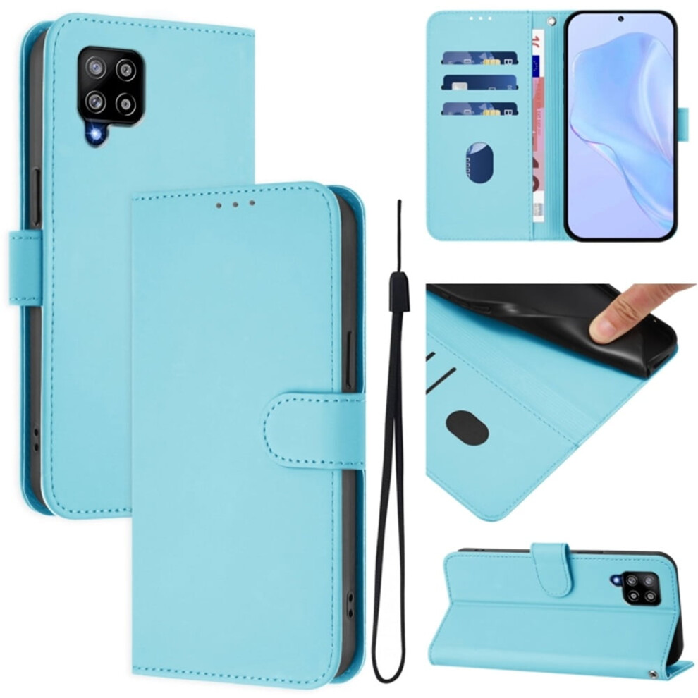 Wallet Case Compatible With Samsung Galaxy A42 5G Â Pu Leather Magnetic Flip Folio, 3-Card Slot & Wrist Strap, Sky Blue 9152228669390