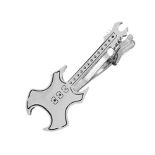 Piano Key Tie Clip for Men Music Note Guitar Necktie Clasp Metal Tie Bar Clips