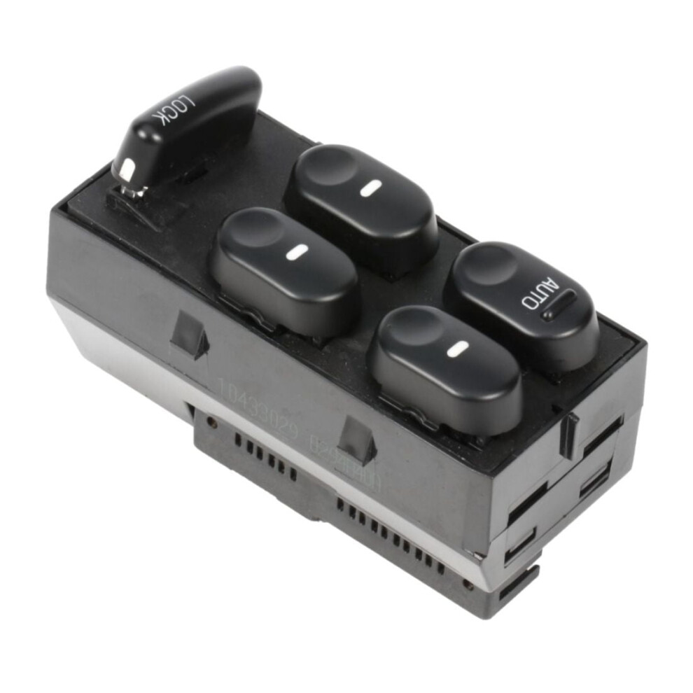 1Pc Power Door Window Switch, Front Left Driver Side, Plastic, Compatible With Buick Century 3.1L (1997Â2005) & Regal 3.8L (1997Â2004), Black 9327961817500