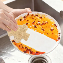 Natural Loofah Dishwashing Sponge, Eco-Friendly Durable Kitchen Scrubber with Double-Sided Cleaning, Multiple Shapes Available