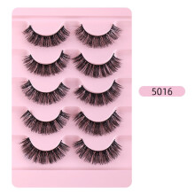 5 Pairs False Eyelashes - Thick Realistic Curly Style, Natural Look for Daily Makeup & Lash Enhancement