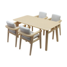 Dollhouse Dining Table Chair Set Furniture Model Scene Decoration Gift Miniature 2.7x1.4x1.2 Inch