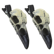 Crows Bird Skull Hair Clip Halloween Novelty Hairpin Gothicism Styles Barrettes Decorative Hair Accessories for Girls