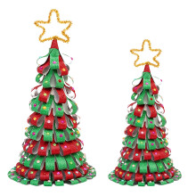Pre-lit Decorated Tabletop Christmas Tree, Christmas Themed Decorations with Pine Cones, Pre-Lit Mini Christmas Tree The best Christmas gift