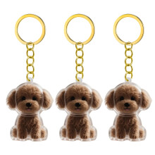 2/3/4/5/10Pcs Pet Memorial Keychain With Clear Furs Collector Perfect Gift For Grieving Cats Dog Owners Keepsakes Charm