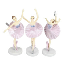 FEAMOS Cake Decoration,Pack of 3 Ballet Girl Cake Decorations Ballerinas Cake Decors for Girls Princess, Wedding,Birthday Celebrations