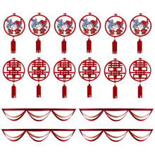 Wedding Decoration Tassel Pendant Red Blessing Character