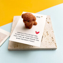 Teddy Resin Pocket Card Small Doggy Series Mini Gift
