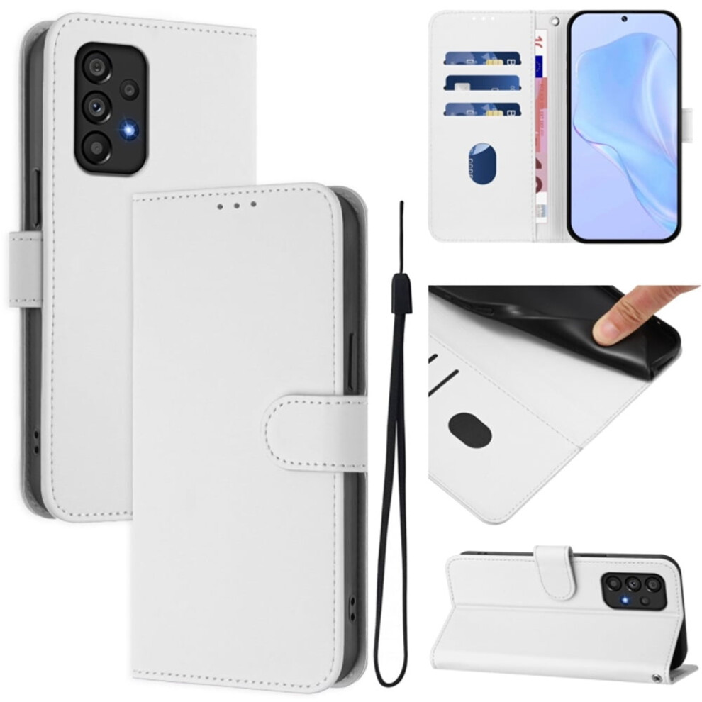 Wallet Case Compatible With Samsung Galaxy A53 5G Â Pu Leather Flip Folio With Magnetic Closure, 3-Card Slot & Wrist Strap, White 9152228668133