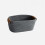 Cotton Woven Basket with Leather Handle 1 Pack 1