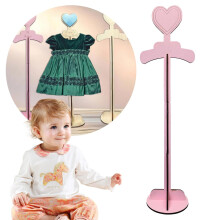 Personalized Baby Shower Centerpiece Stand – Custom Doll Clothes Display, Interlocking Base, Wooden Hanger for New Parents (Easy Assembly)