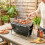 Outsunny Outsunny Folding Charcoal BBQ Grill, Portable with Tilting Grate Black 9