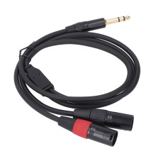 6.35mm to Dual XLR Male Y Splitter Cable 3m / 9.8ft