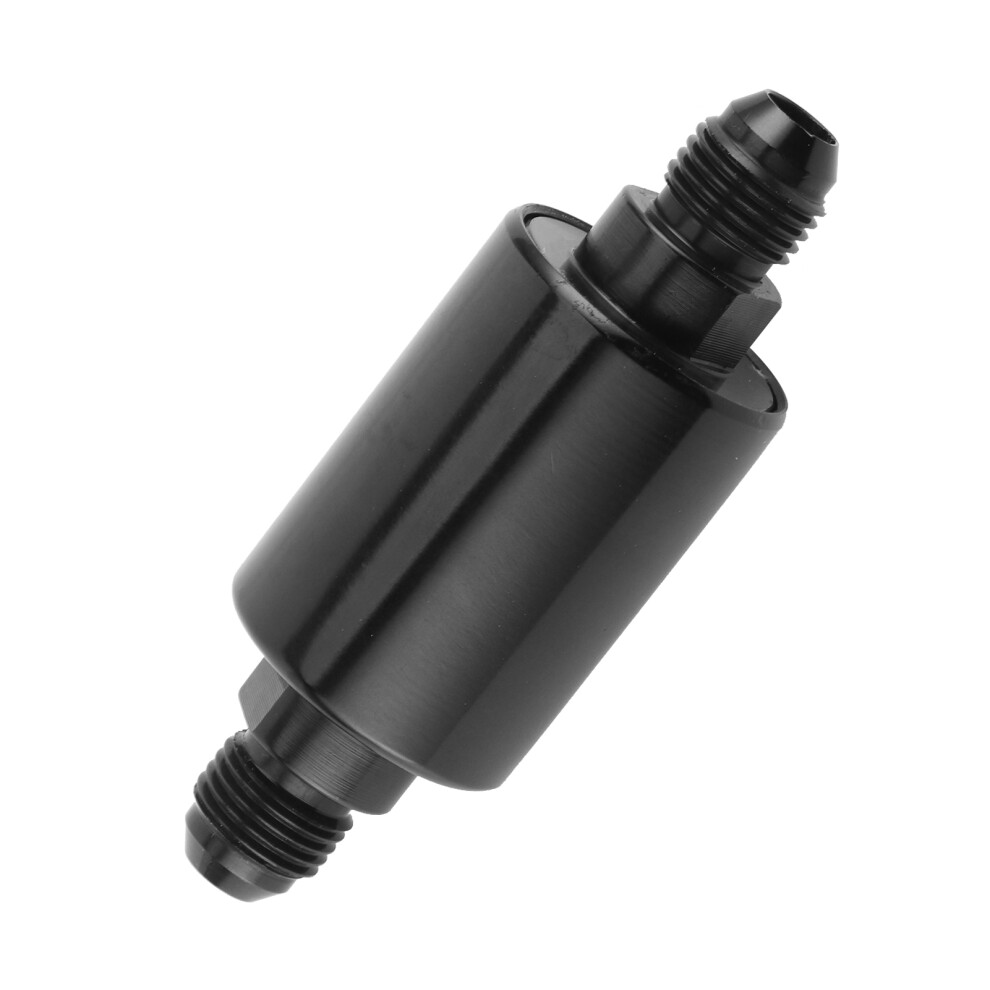 High Flow Inline Fuel Filter Aluminium Alloy 100 Micron An6 Universal 8471391487077