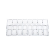 Organizator de machiaj multifuncțional, depozitare acrilică transparentă, 8 cutii compacte individuale pentru organizare, potrivit pentru