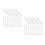 100Pcs White Plastic Adjustable Pleated Curtain Hooks for Drapes Track 1