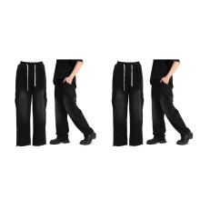 2Stk Herren Baggy Jeans Große Taschen Locker Fit