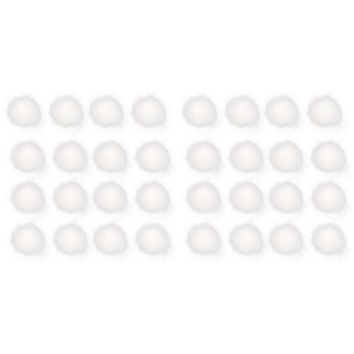 32Pièces Pompons Fluffy Blancs Décorations DIY Sacs Chapeaux