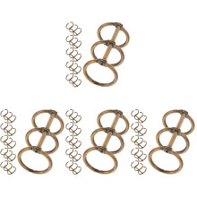 24Stk Praktische Braune Metall-Buchringe Für Tägliche Nutzung