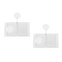 2Stk Weißes Mini Fotoalbum PVC Rundlicher Photocard Organizer