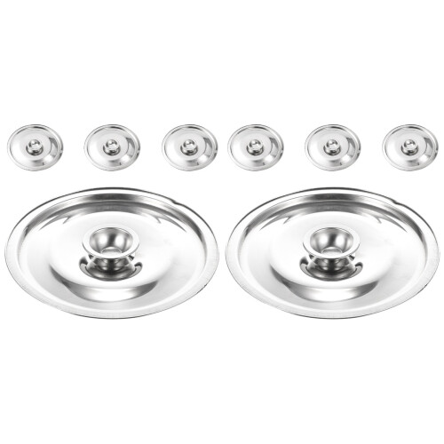 8Stk Öltopf Deckel Metall Gewürzglas Abdeckung Silber