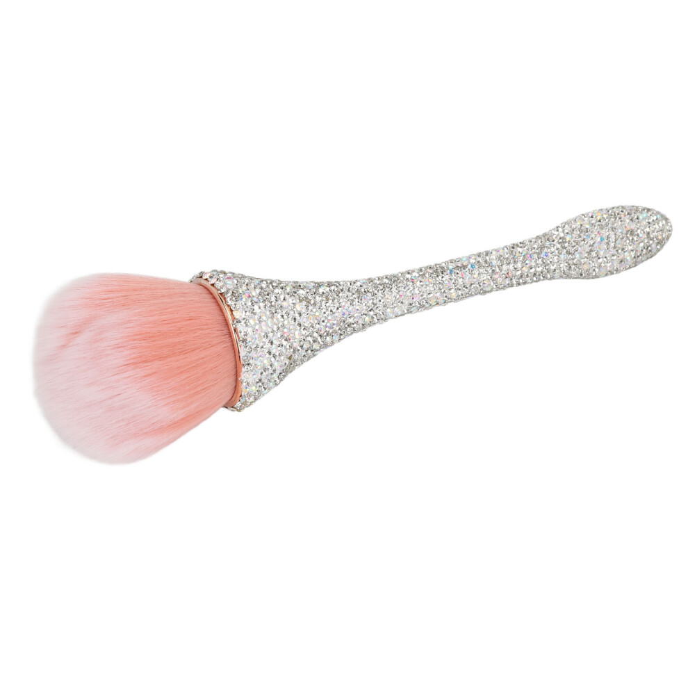 White Nail Dust Cleansing Brush Soft Nylon Hair, Comfortable Grip