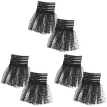 3Paare Schwarze -Armstulpen Fingerlos