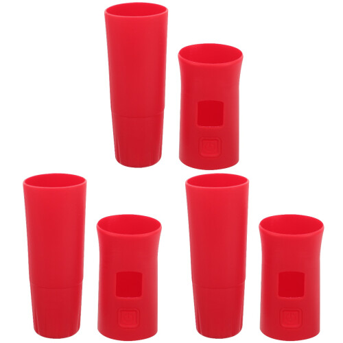 3Sets Rote Silikon Mikrofonschutz Hüllen Für Handmikrofone