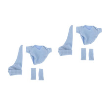 2Sets Sky-Blauwe Poppenkleding Set Met En Hoed Voor