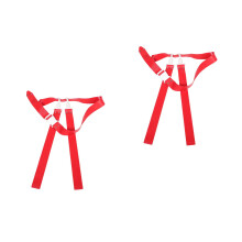 2Stk Rot Verstellbarer Football Hüftgürtel Mit Stabilen PVC Flags
