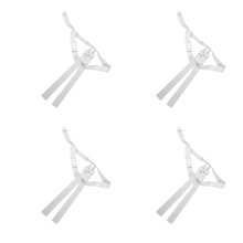 4Stk Robustes Rugby- Und Football Flaggen Set Weiß Trainingsgürtel PVC