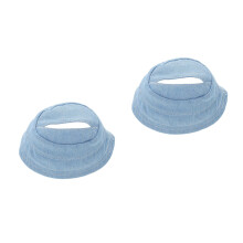 2Stk Stoff Mini Fischerhüte Für Puppen Himmelblau Offenes Design