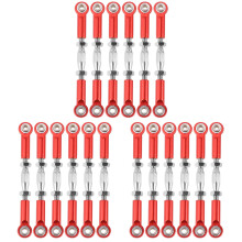 18Stk Verstellbare Rod Linkage Rot Metall Für Rc Truck